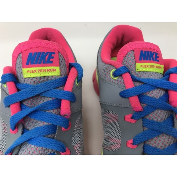 Nike "Flex 2014 Run" Black and Red Running Shoes....5.5Y US - Picture 2 of 6